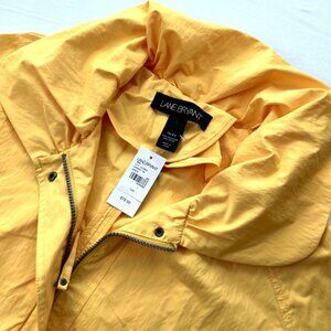 Lane Bryant Womens Lightweight Windbreaker Jacket Size 18/20 Drawstring Zip Snap